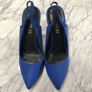 ALDO Royal Blue Sling Back Heels Size 8.5